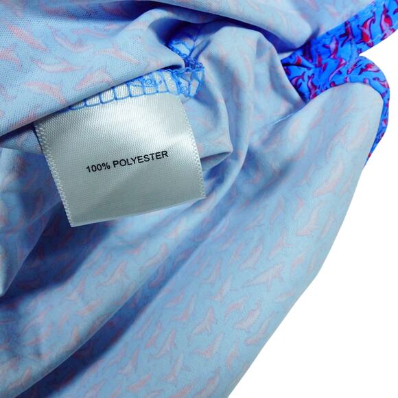 Peter Millar Featherweight McArthur Golf Club Whale Print Polo Shirt Mens Medium - Picture 5 of 6